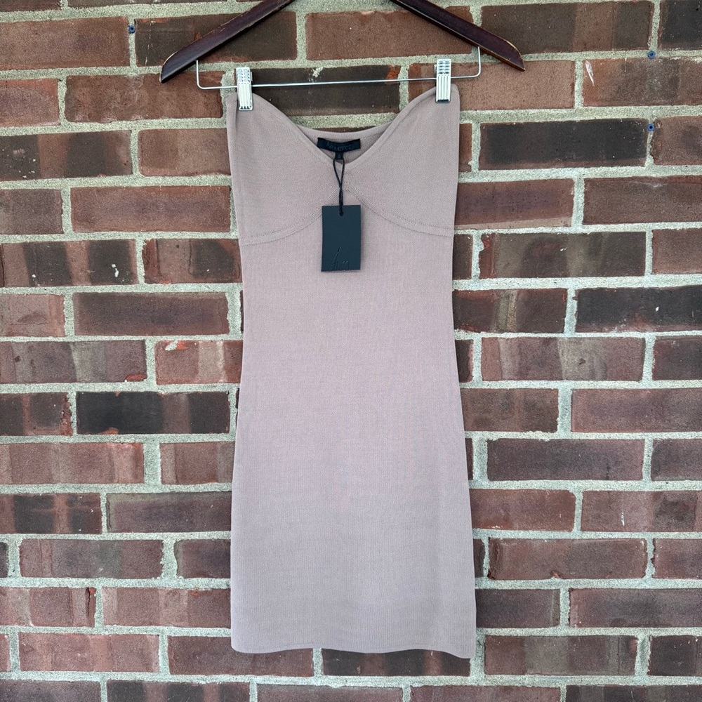 Ava & Ever Beige Rib Knit Body-con  Dress Women’s US 4 UK 8 NEW Small